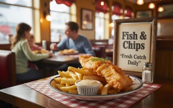 Murphy's fish and chips menu